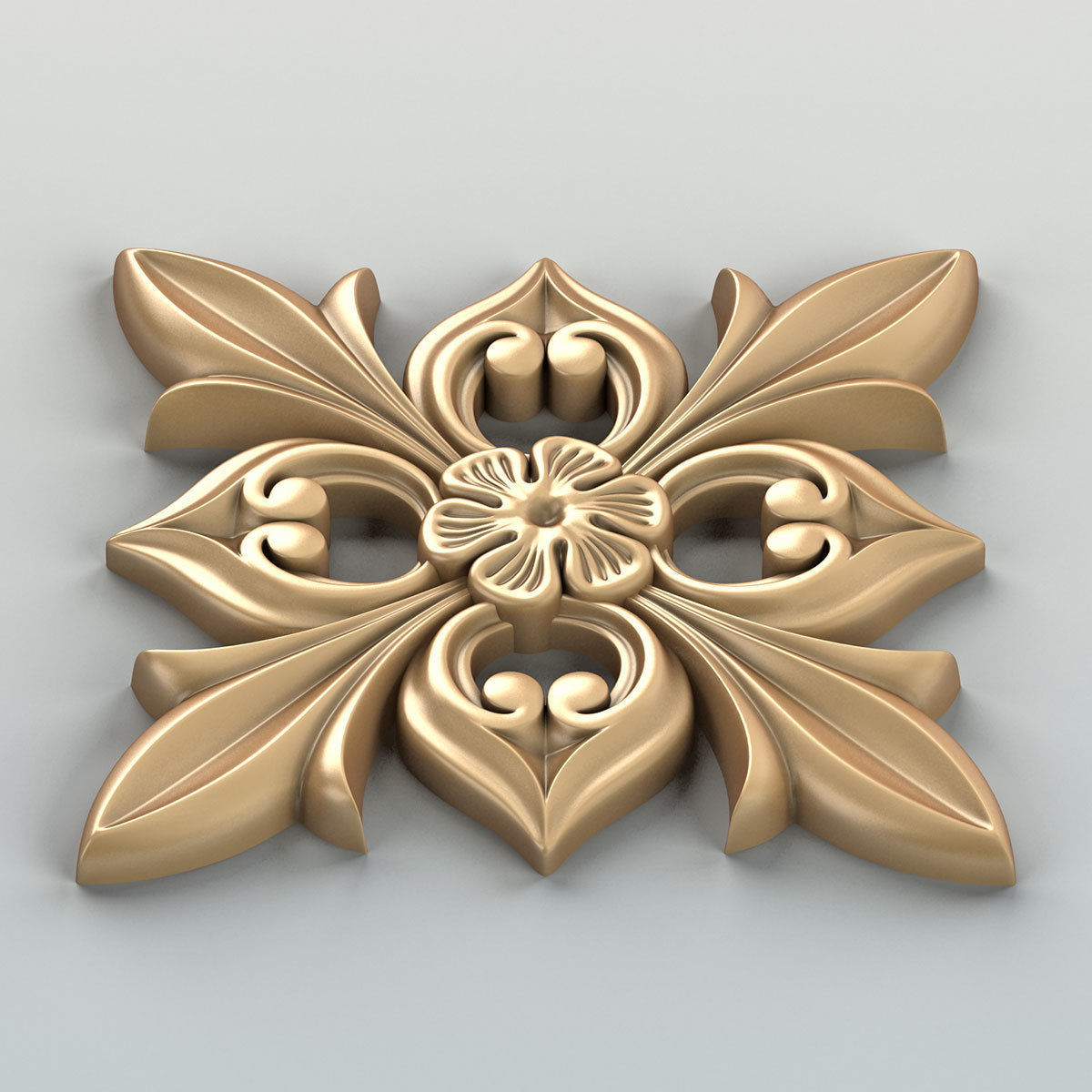 Square rosette 020 3D model_3