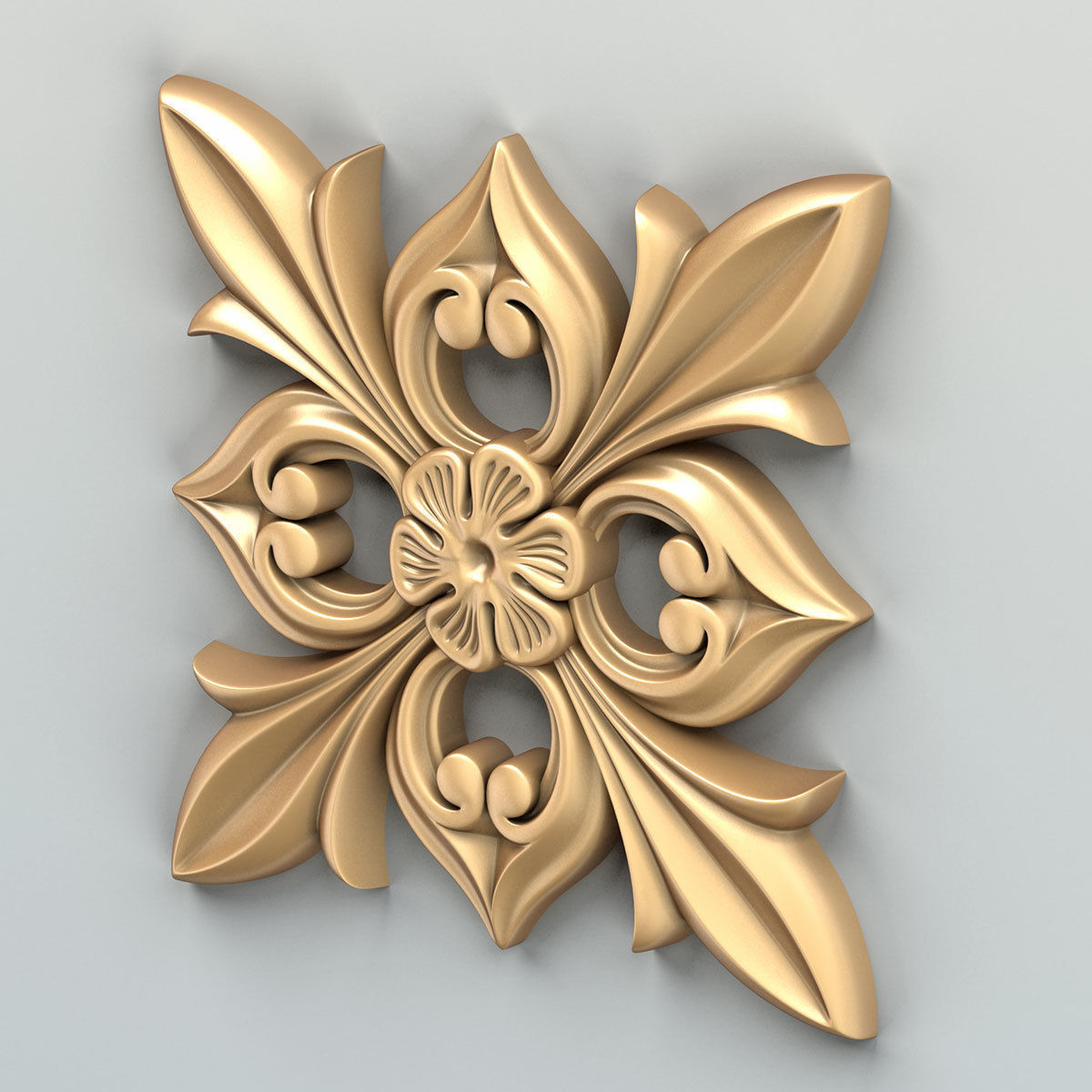 Square rosette 020 3D model_2