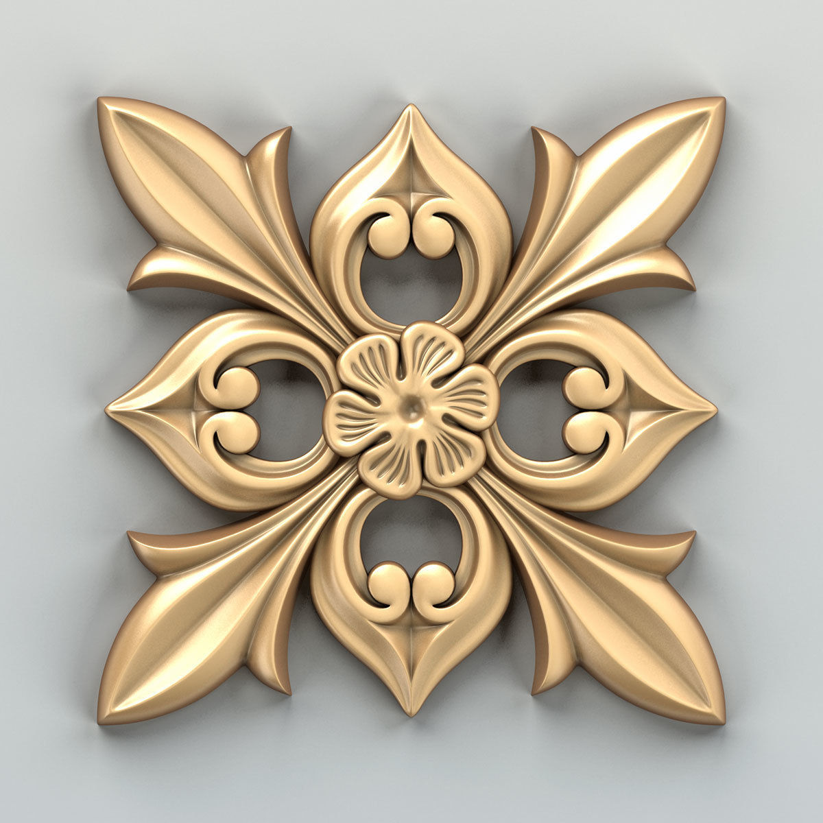Square rosette 020 3D model_1