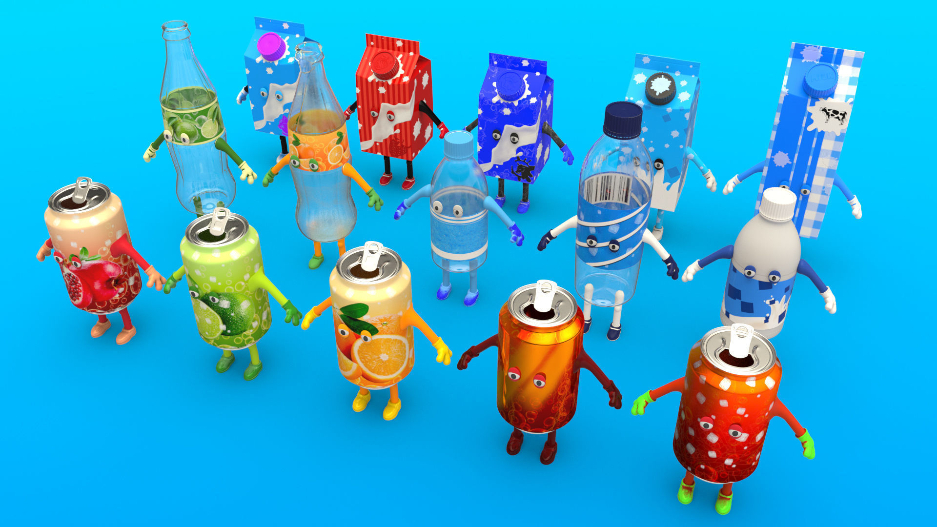 Cartoon Characters Collection 3D model_18