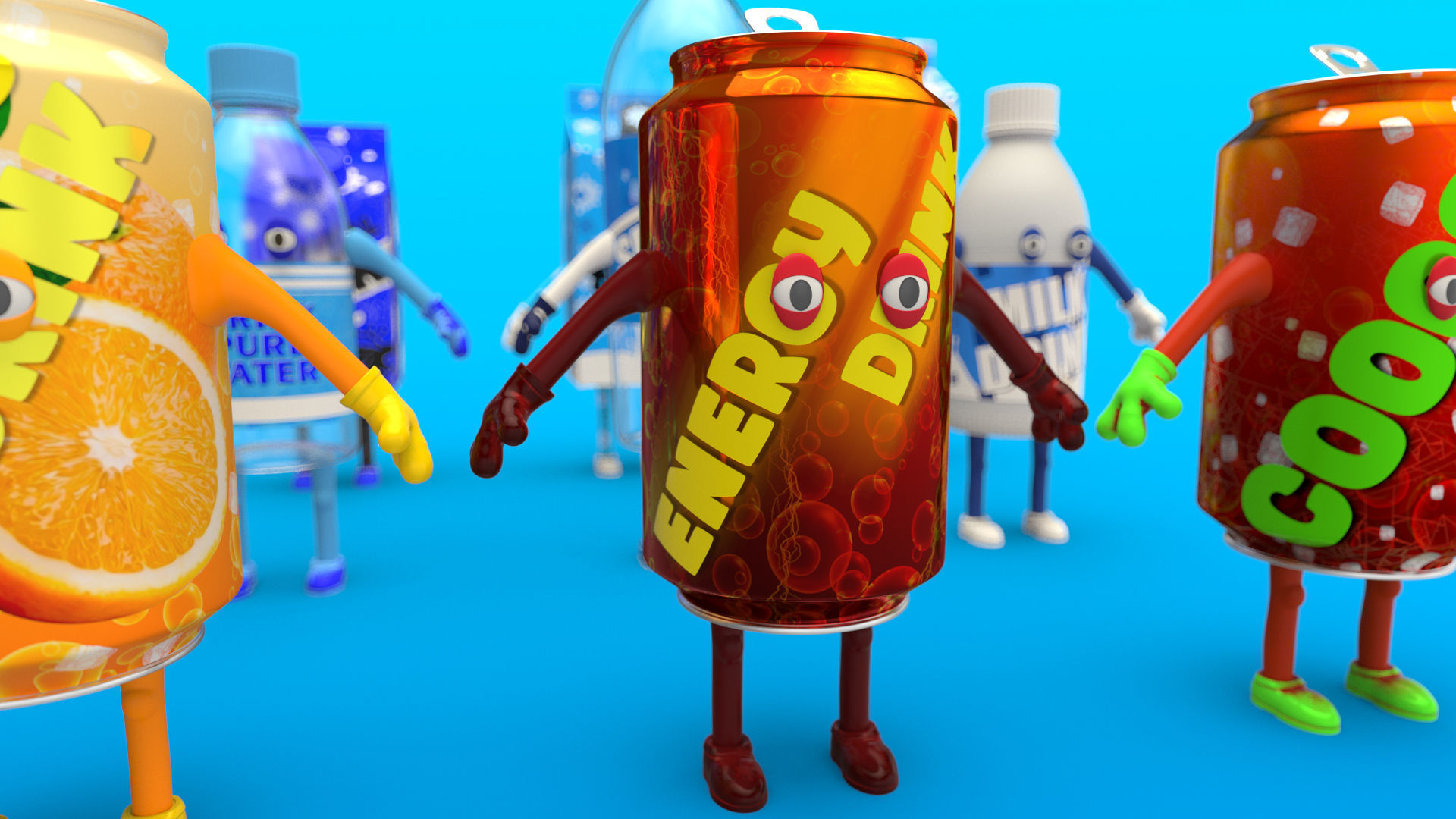 Cartoon Characters Collection 3D model_23