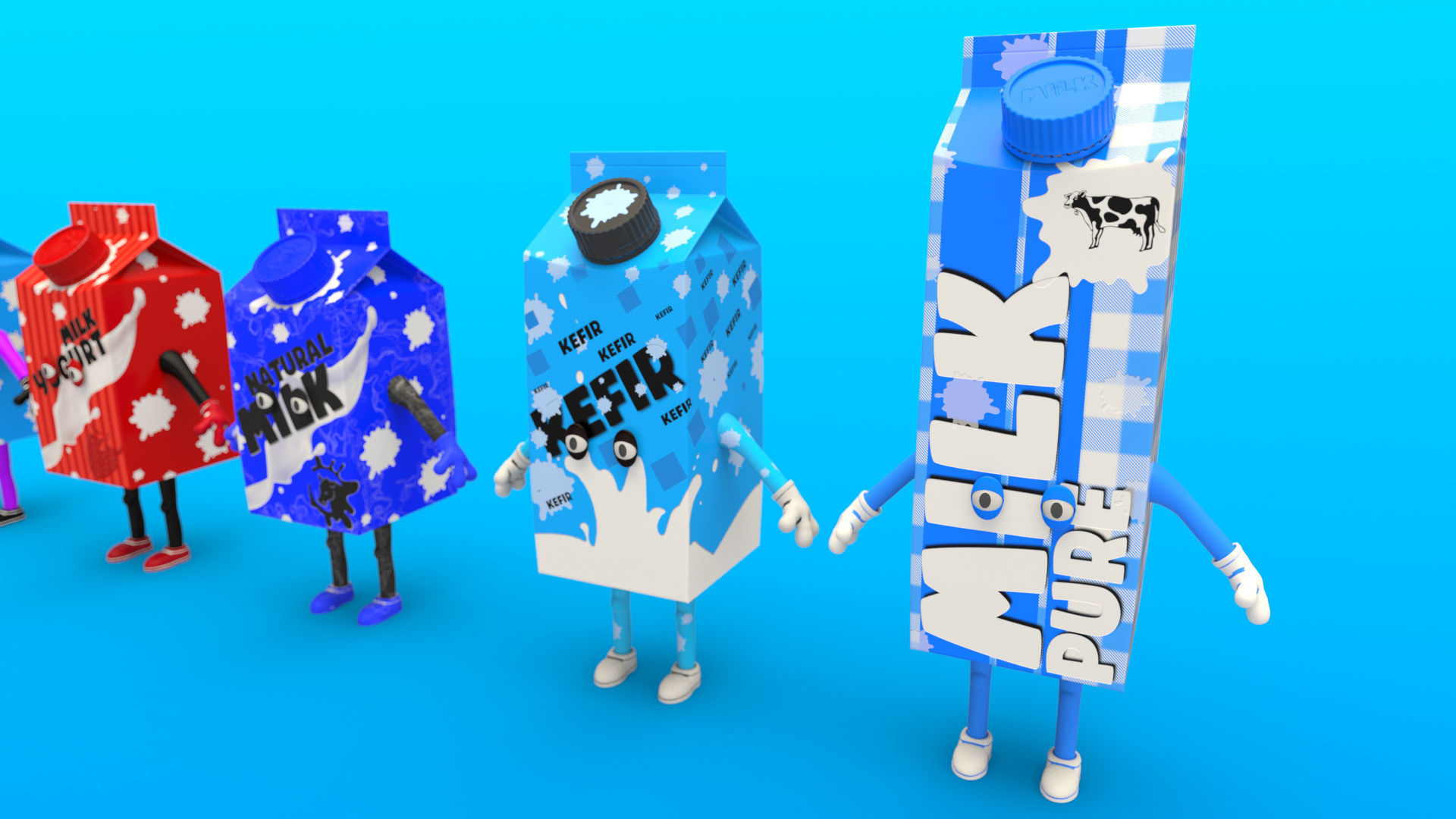 Cartoon Characters Collection 3D model_33