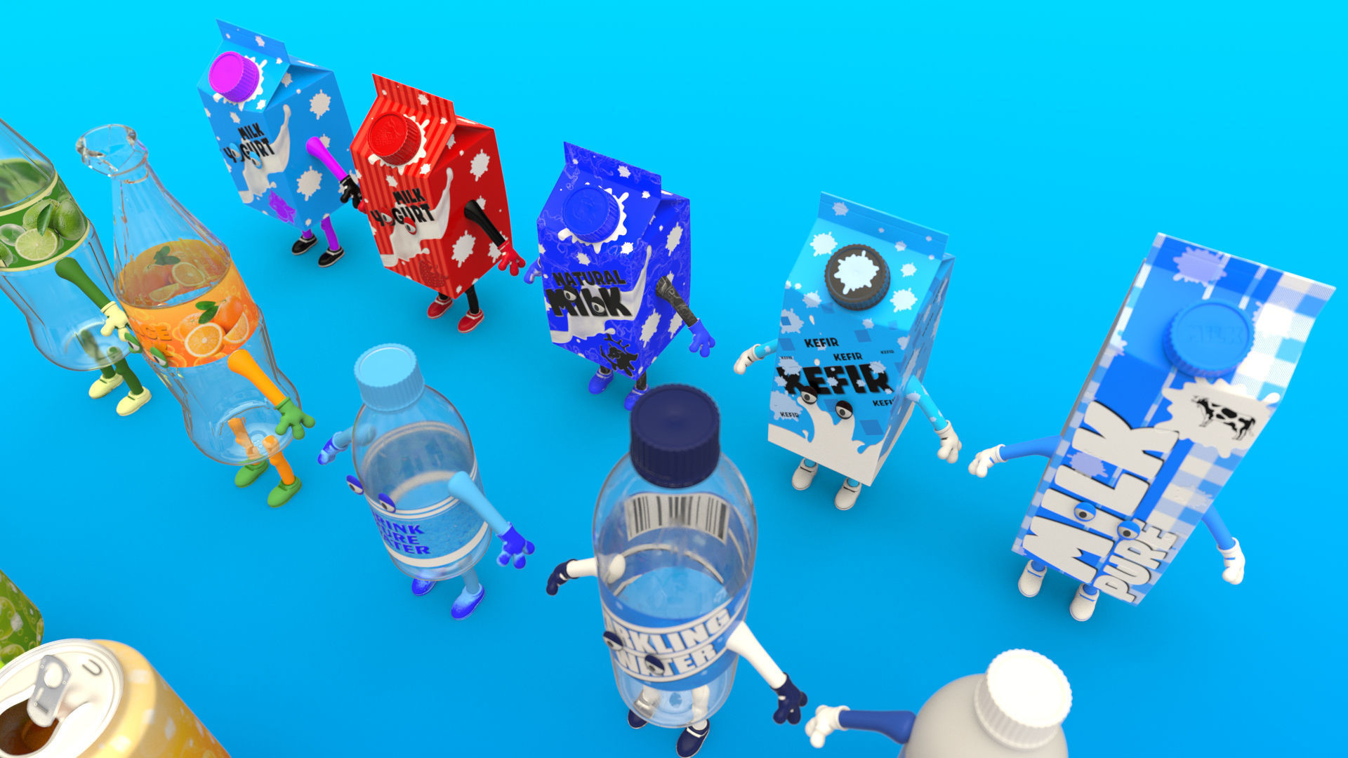 Cartoon Characters Collection 3D model_16