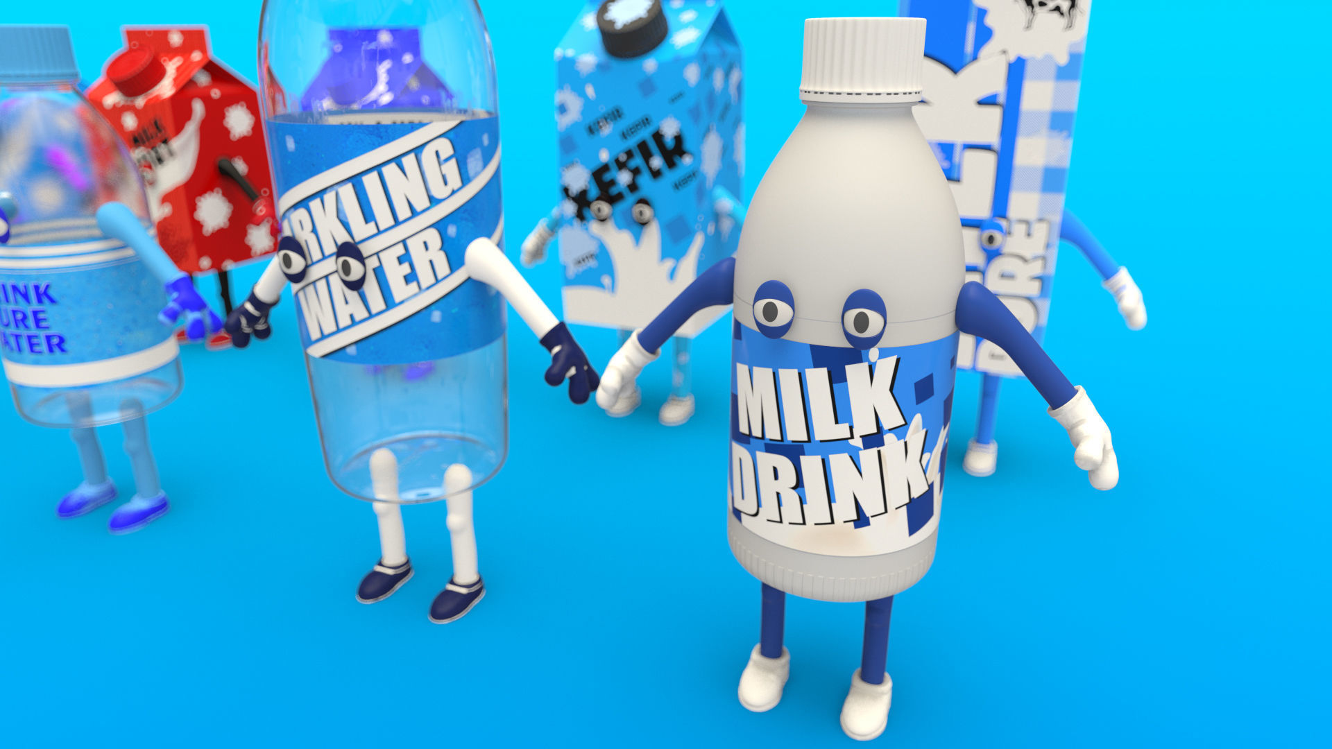 Cartoon Characters Collection 3D model_35