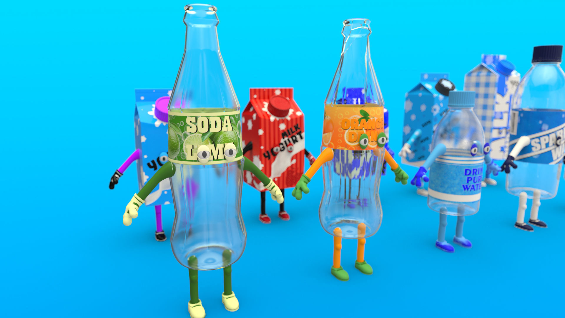 Cartoon Characters Collection 3D model_25