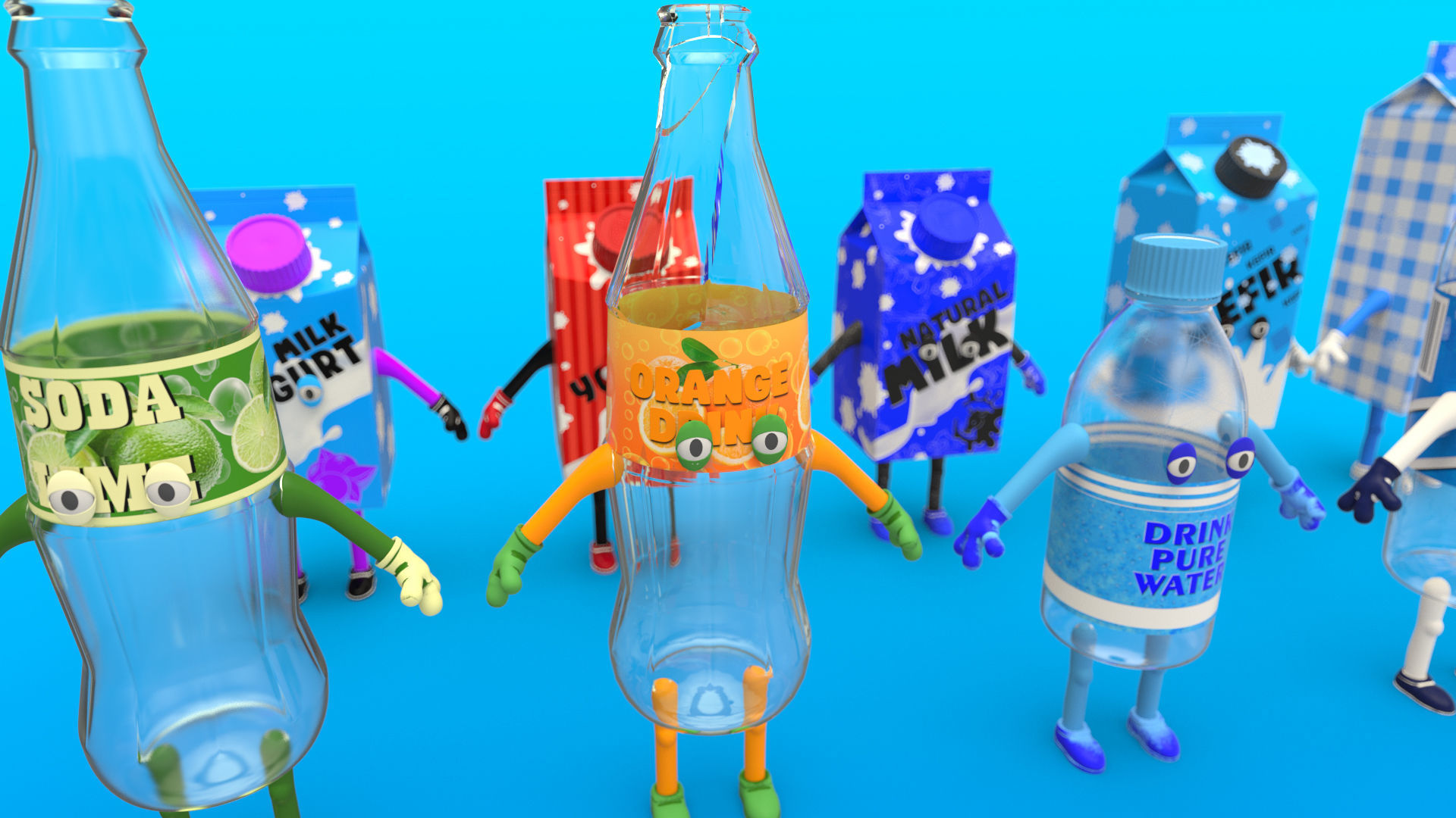 Cartoon Characters Collection 3D model_26