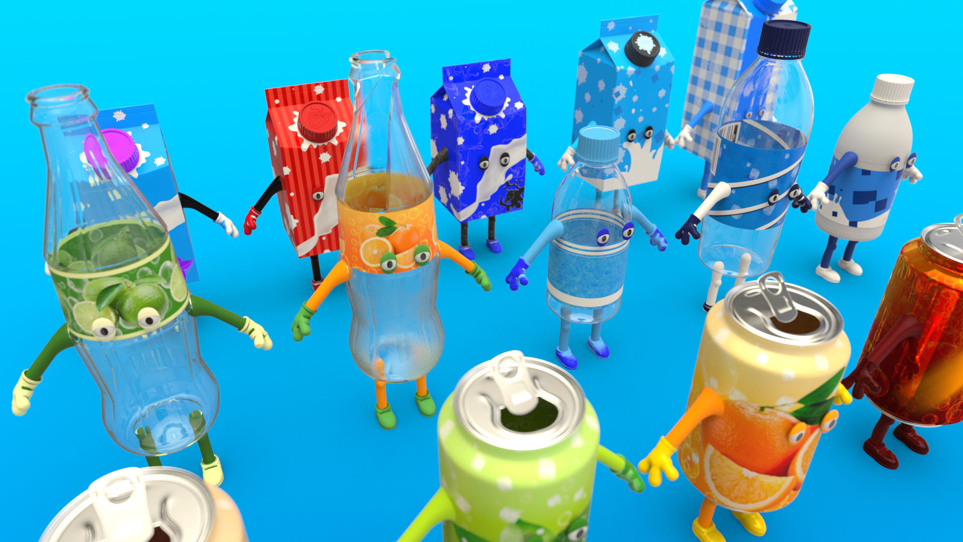 Cartoon Characters Collection 3D model_9