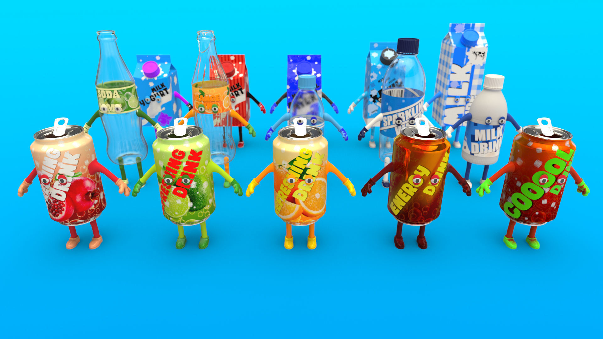 Cartoon Characters Collection 3D model_34