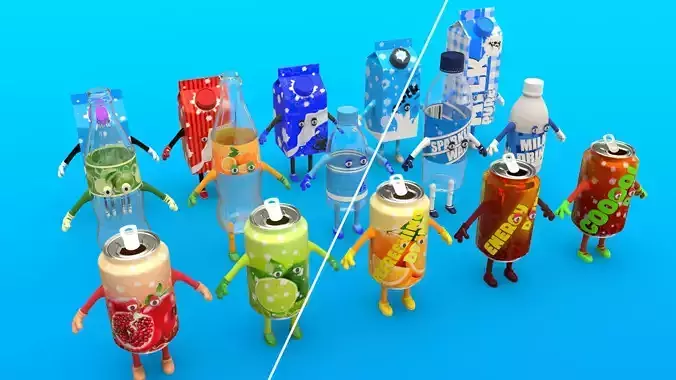 Cartoon Characters Collection 3D model Cartoon Characters Collection 3D model