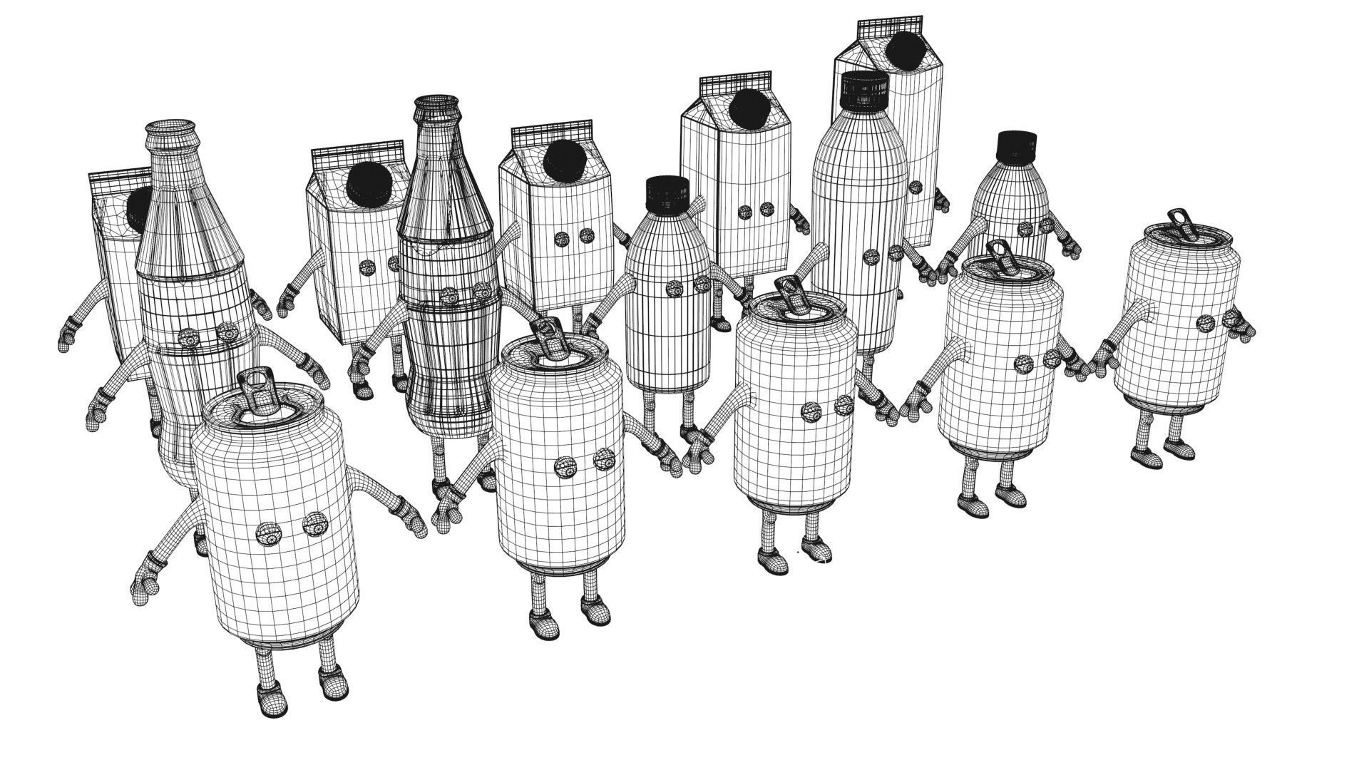 Cartoon Characters Collection 3D model_38