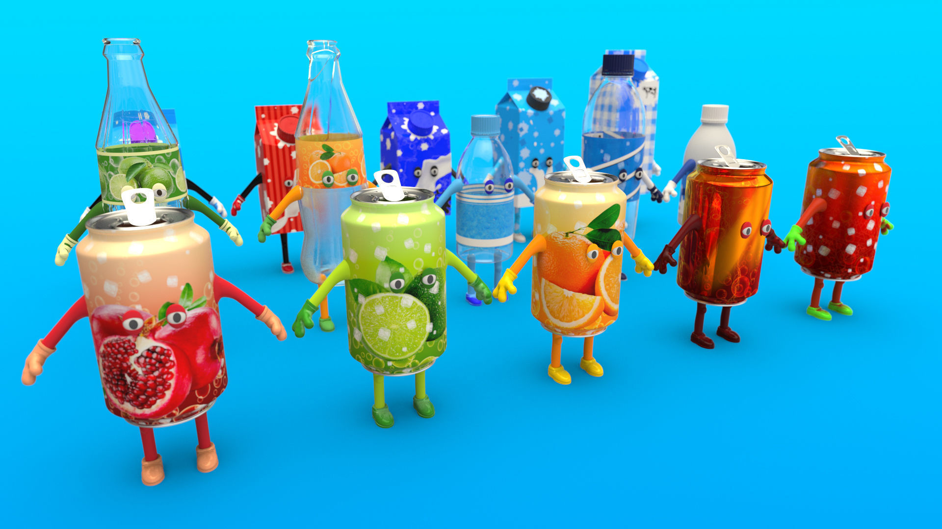 Cartoon Characters Collection 3D model_4