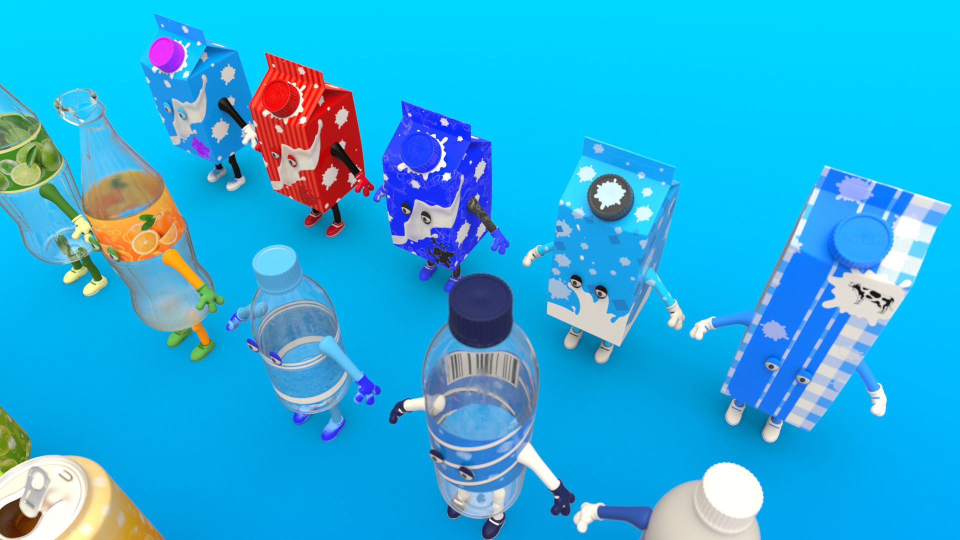 Cartoon Characters Collection 3D model_17