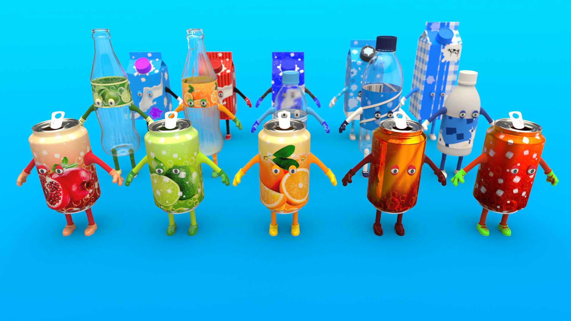 Cartoon Characters Collection 3D model_15