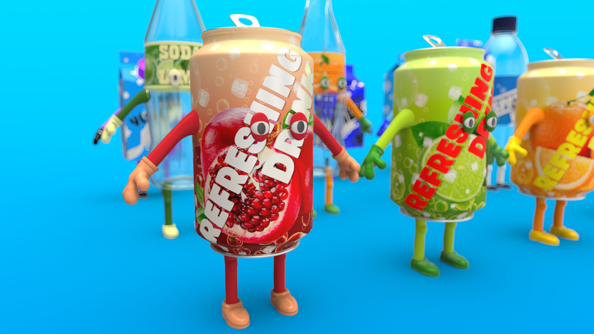 Cartoon Characters Collection 3D model_24