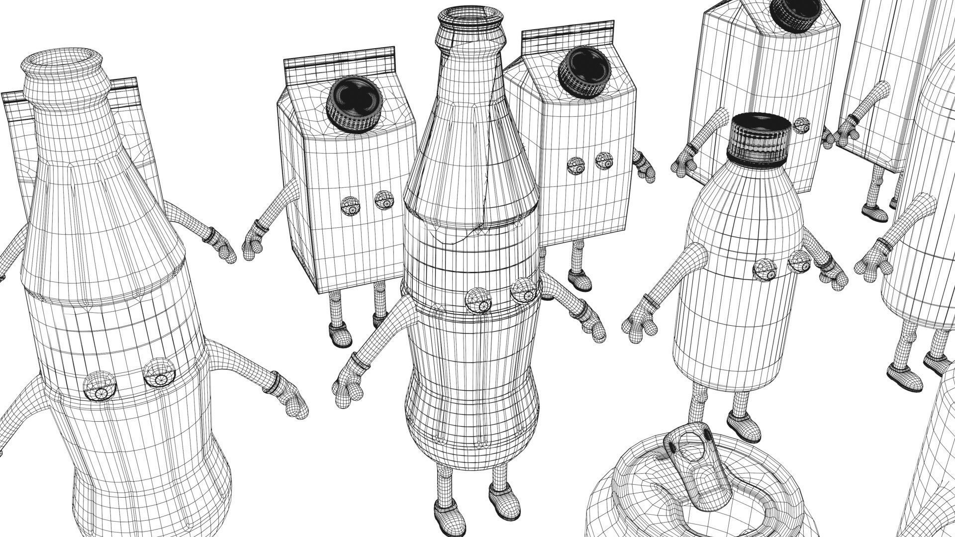 Cartoon Characters Collection 3D model_39