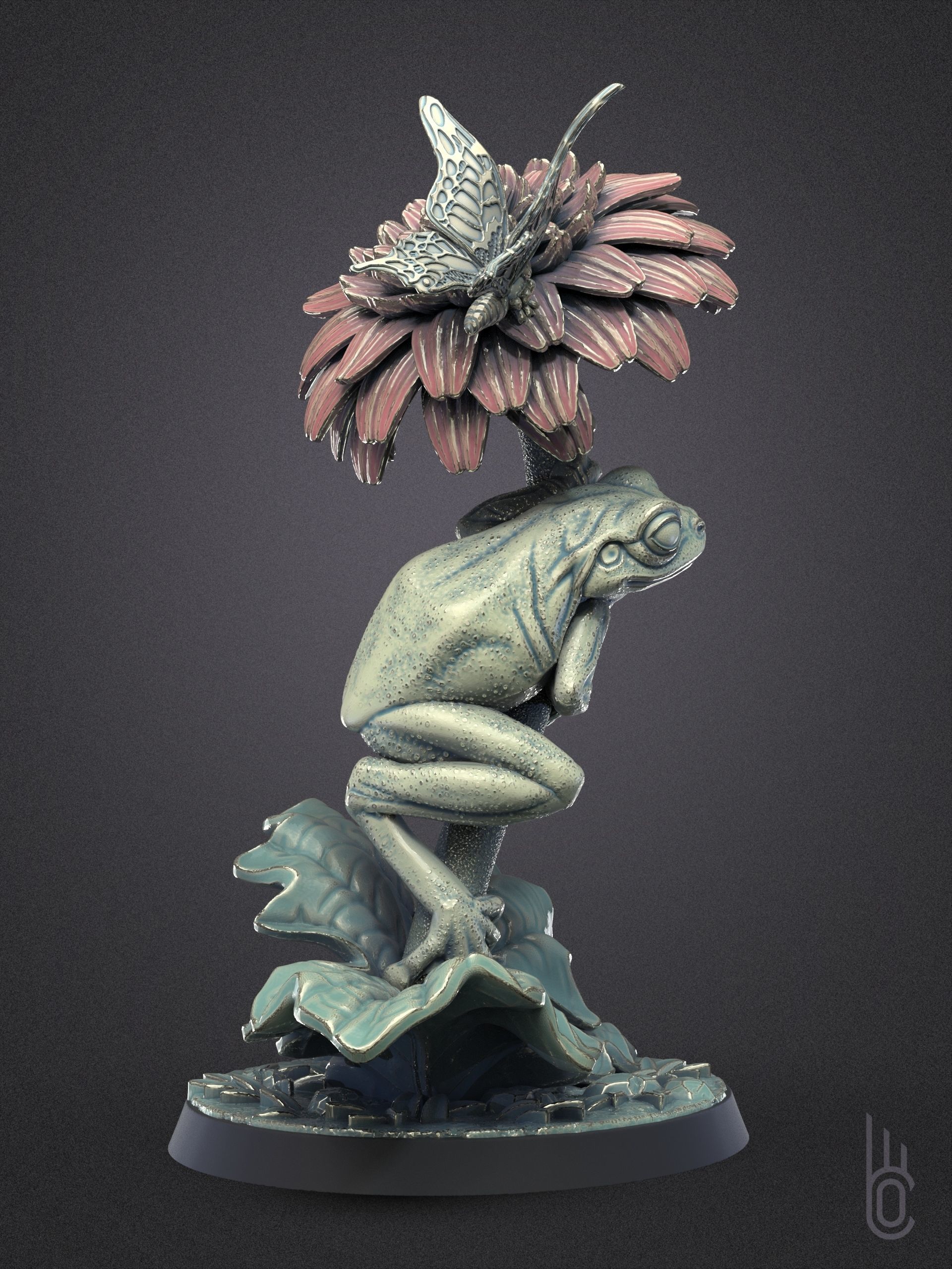Frog Romantic 3D print model_8