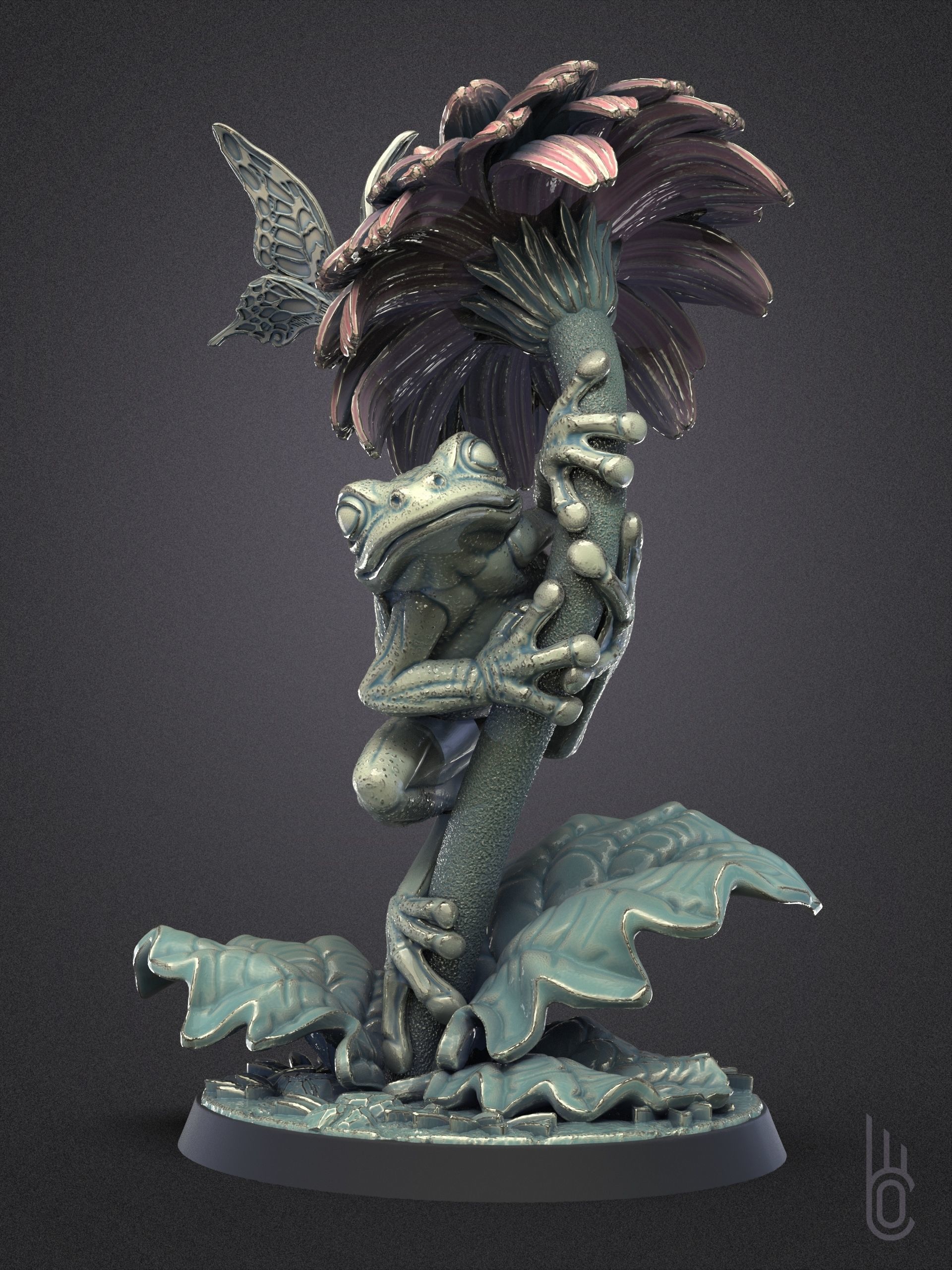 Frog Romantic 3D print model_5