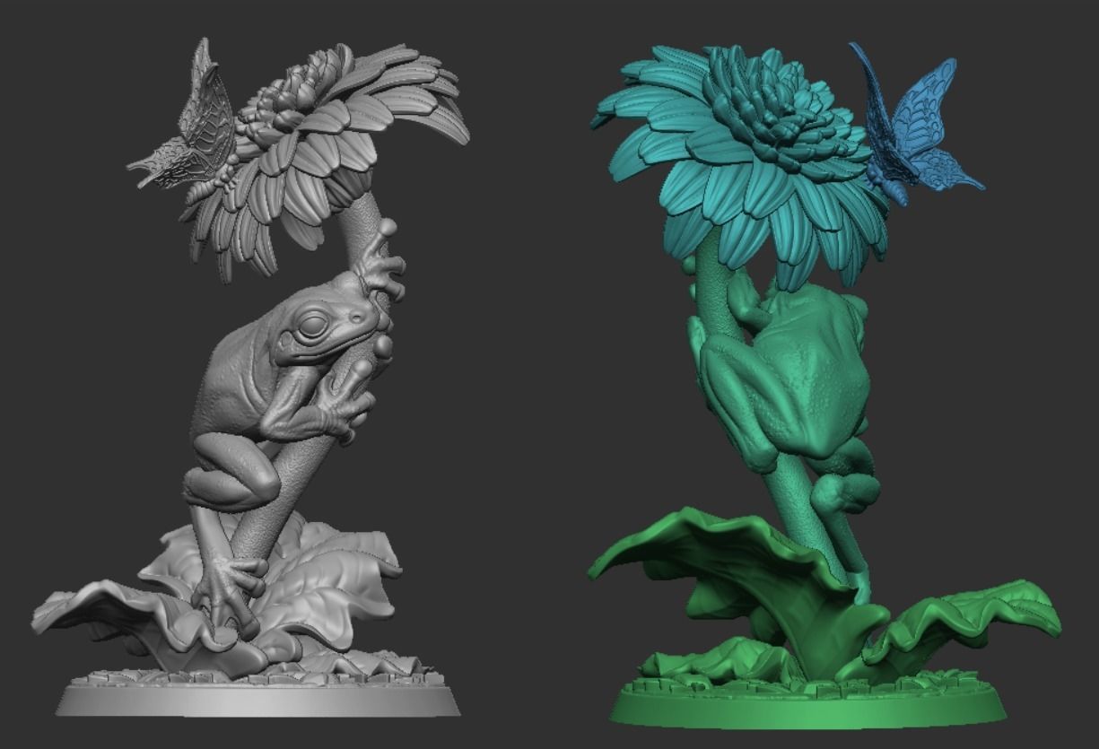 Frog Romantic 3D print model_12