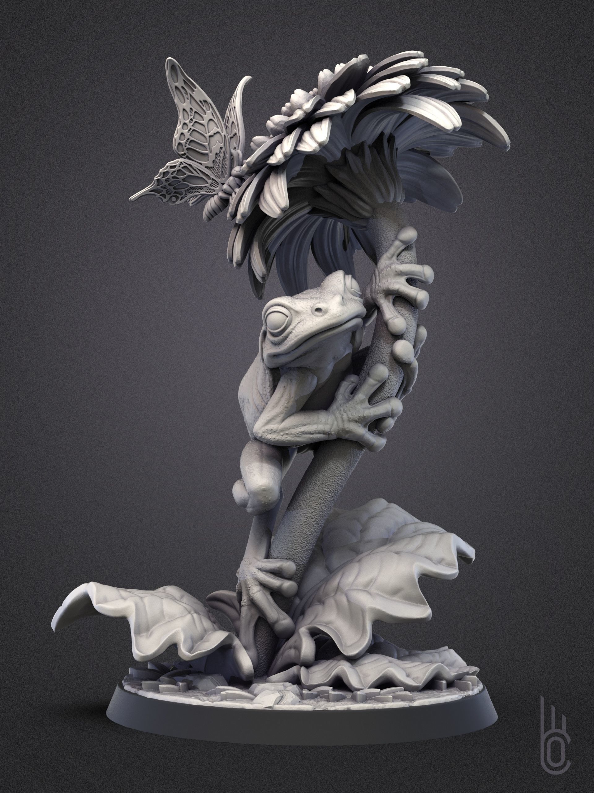 Frog Romantic 3D print model_10
