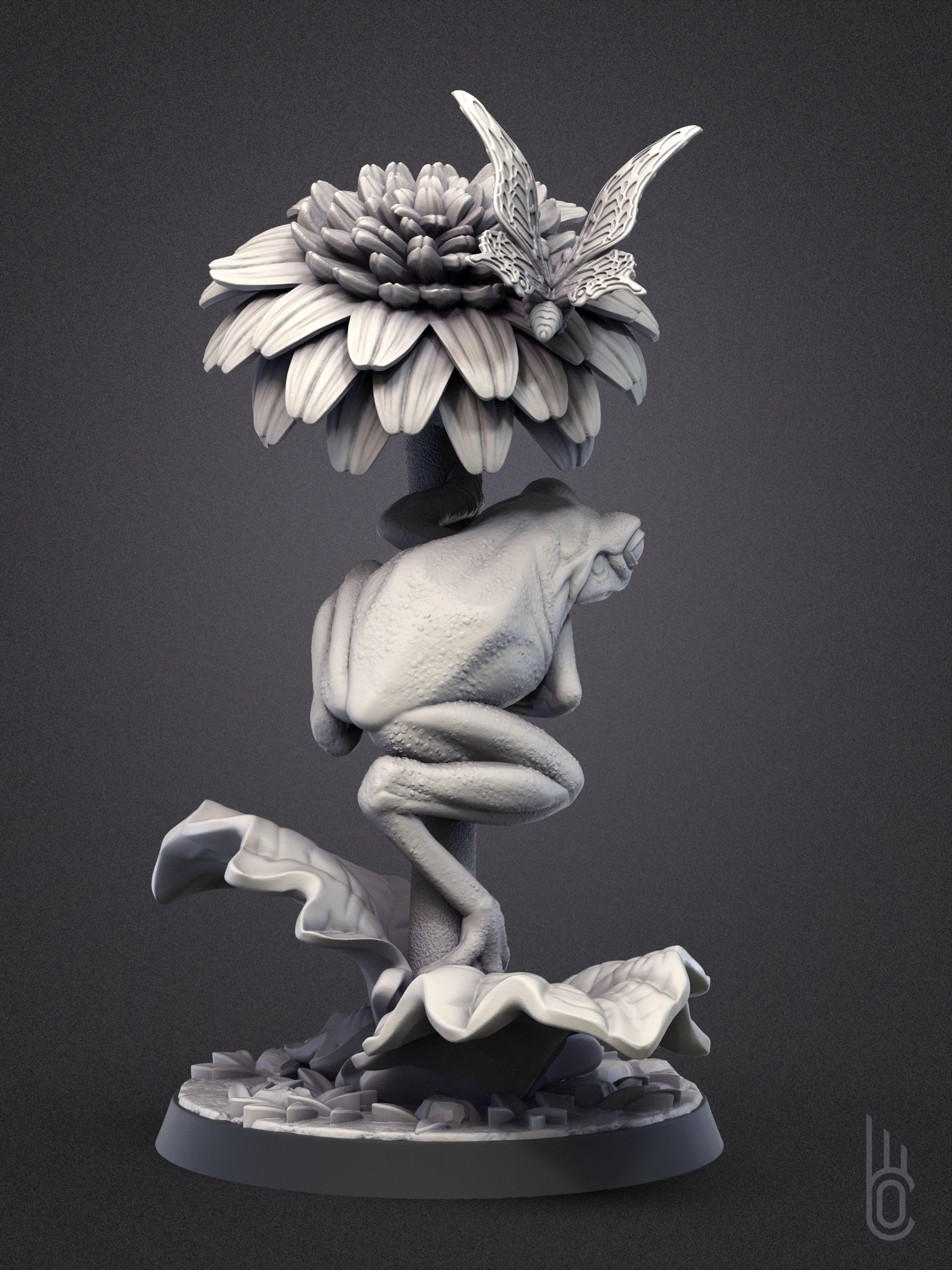 Frog Romantic 3D print model_11