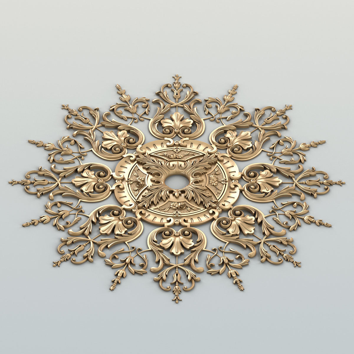 Round rosette 043 3D model_3