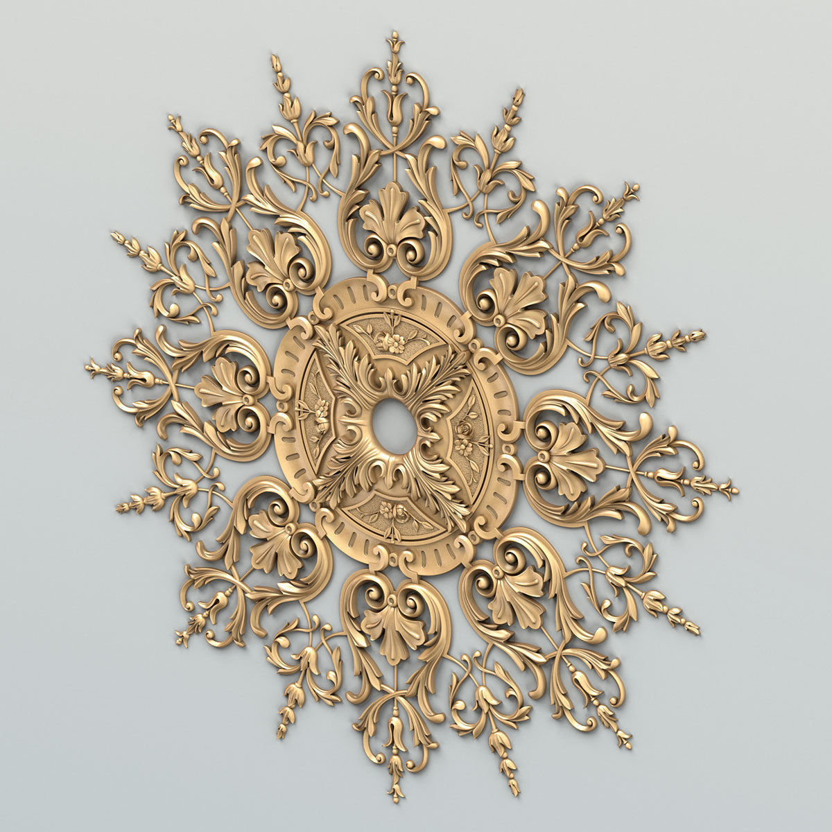 Round rosette 043 3D model_2