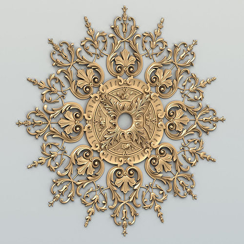 Round rosette 043 3D model