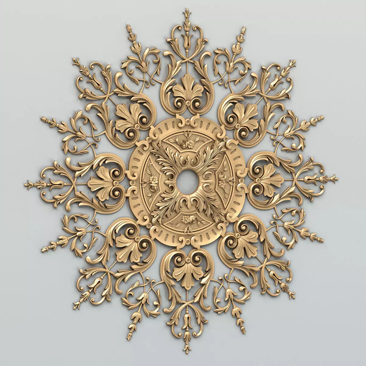 Round rosette 043 3D model_0