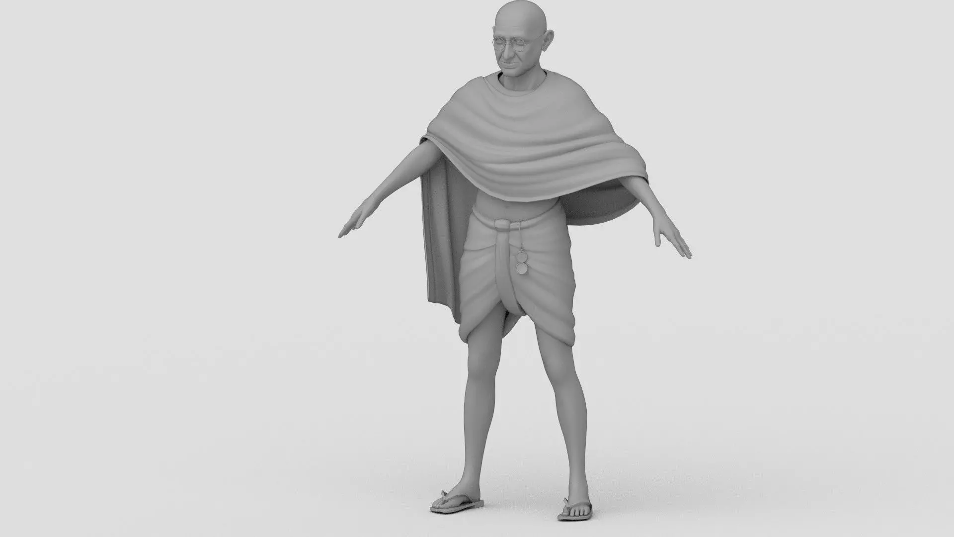 mahatma gandhi 3D model