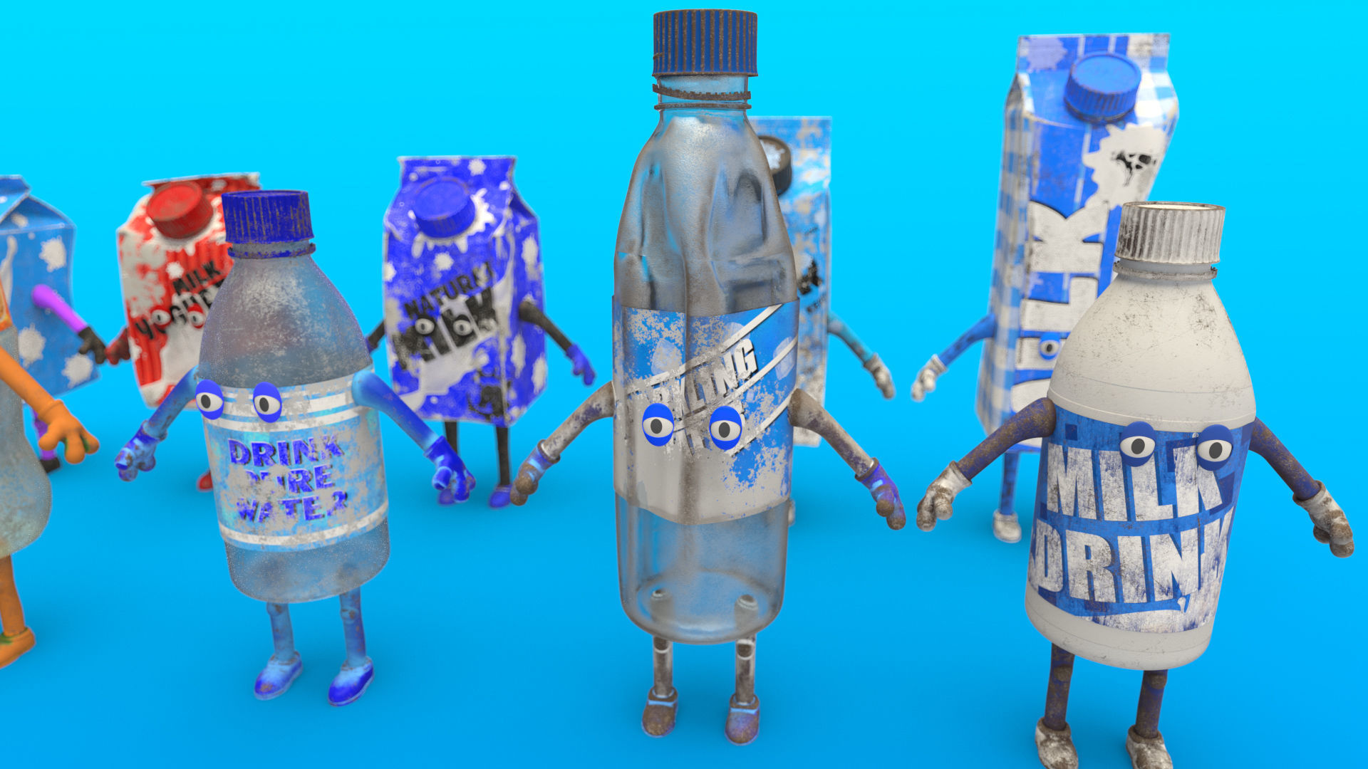 Cartoon Characters Dirt 3D model_12