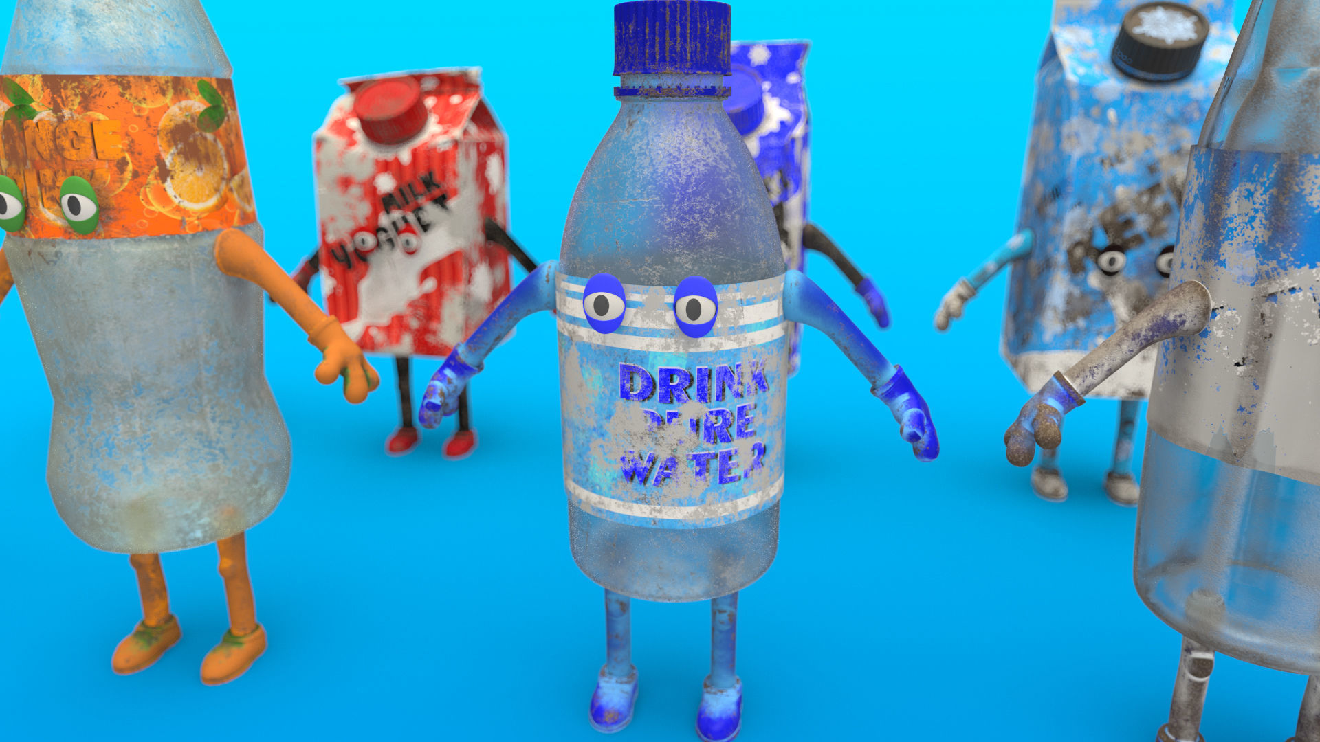 Cartoon Characters Dirt 3D model_11