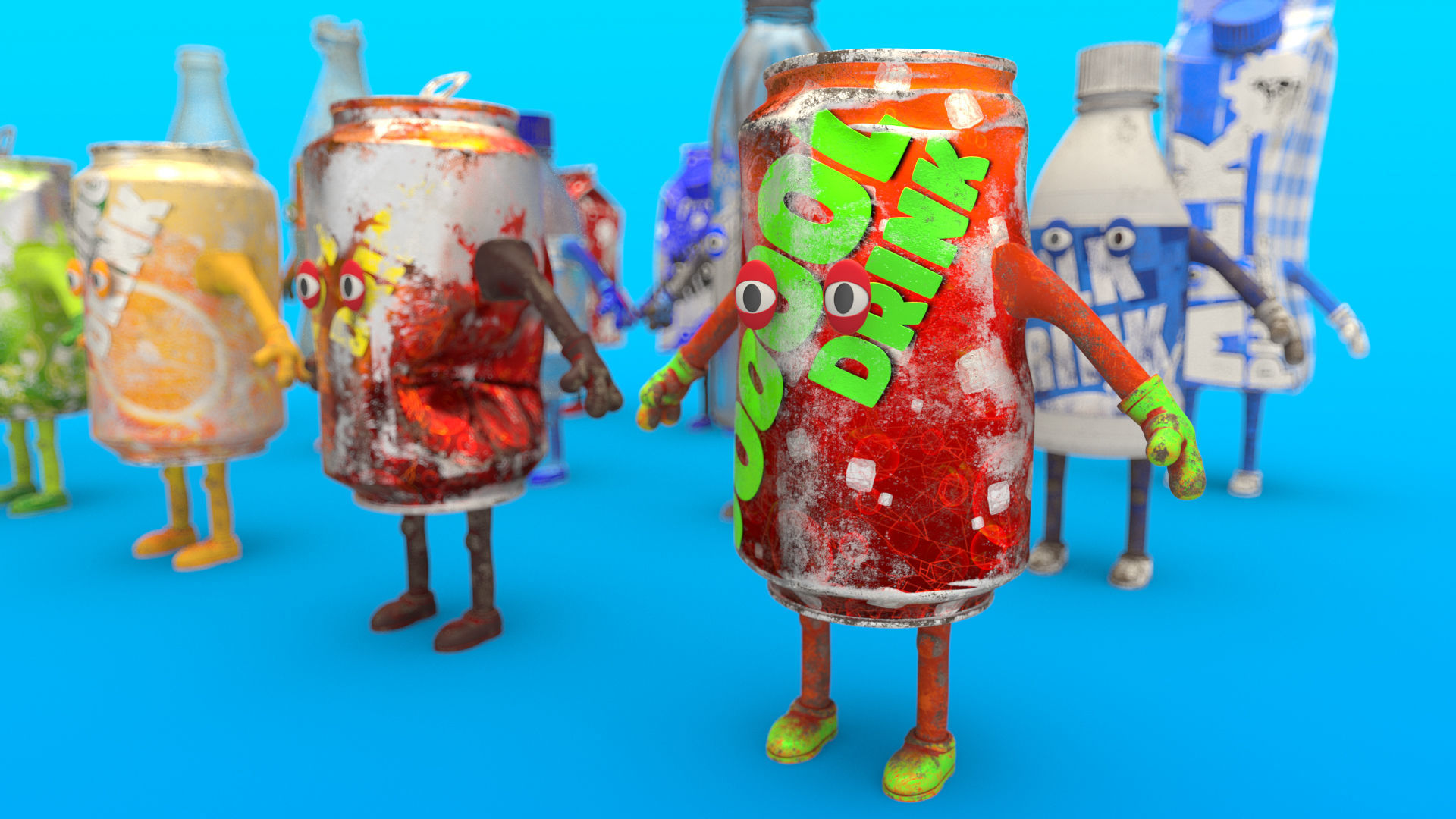 Cartoon Characters Dirt 3D model_8