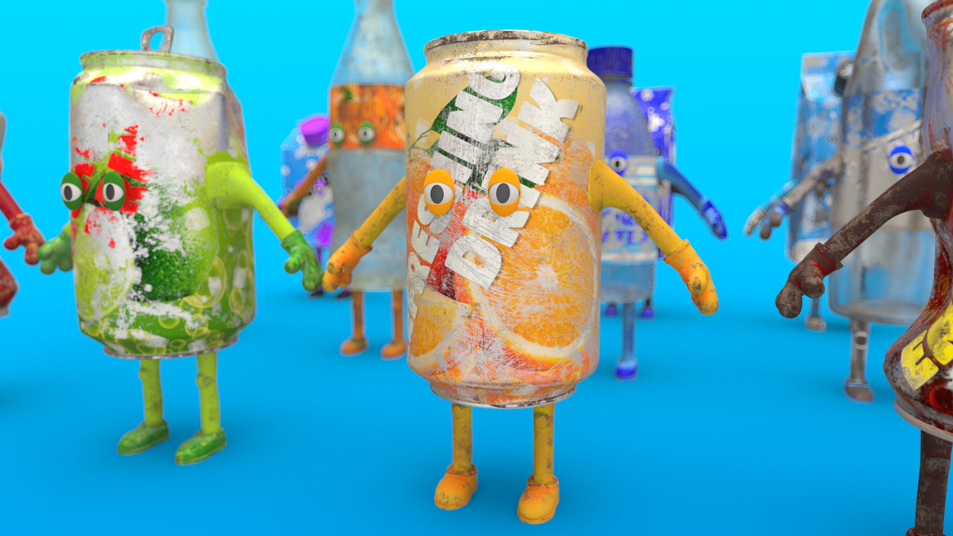 Cartoon Characters Dirt 3D model_6