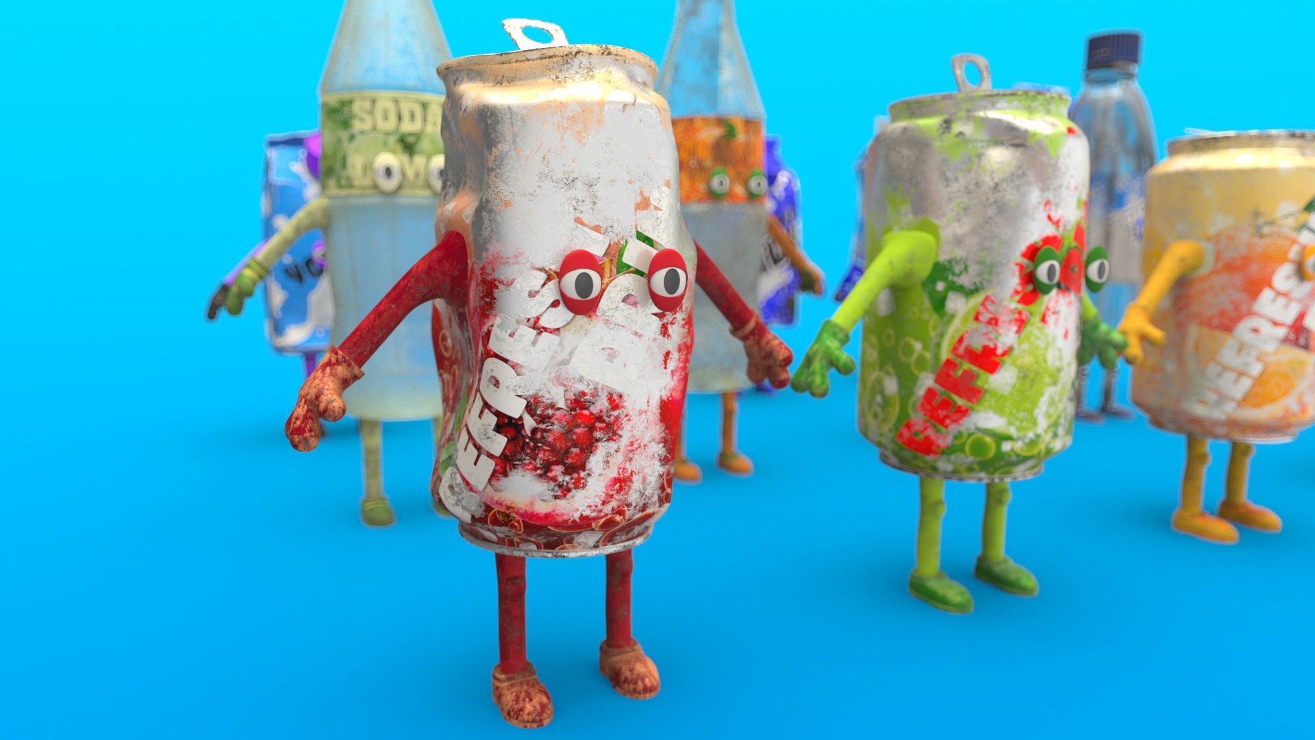 Cartoon Characters Dirt 3D model_23