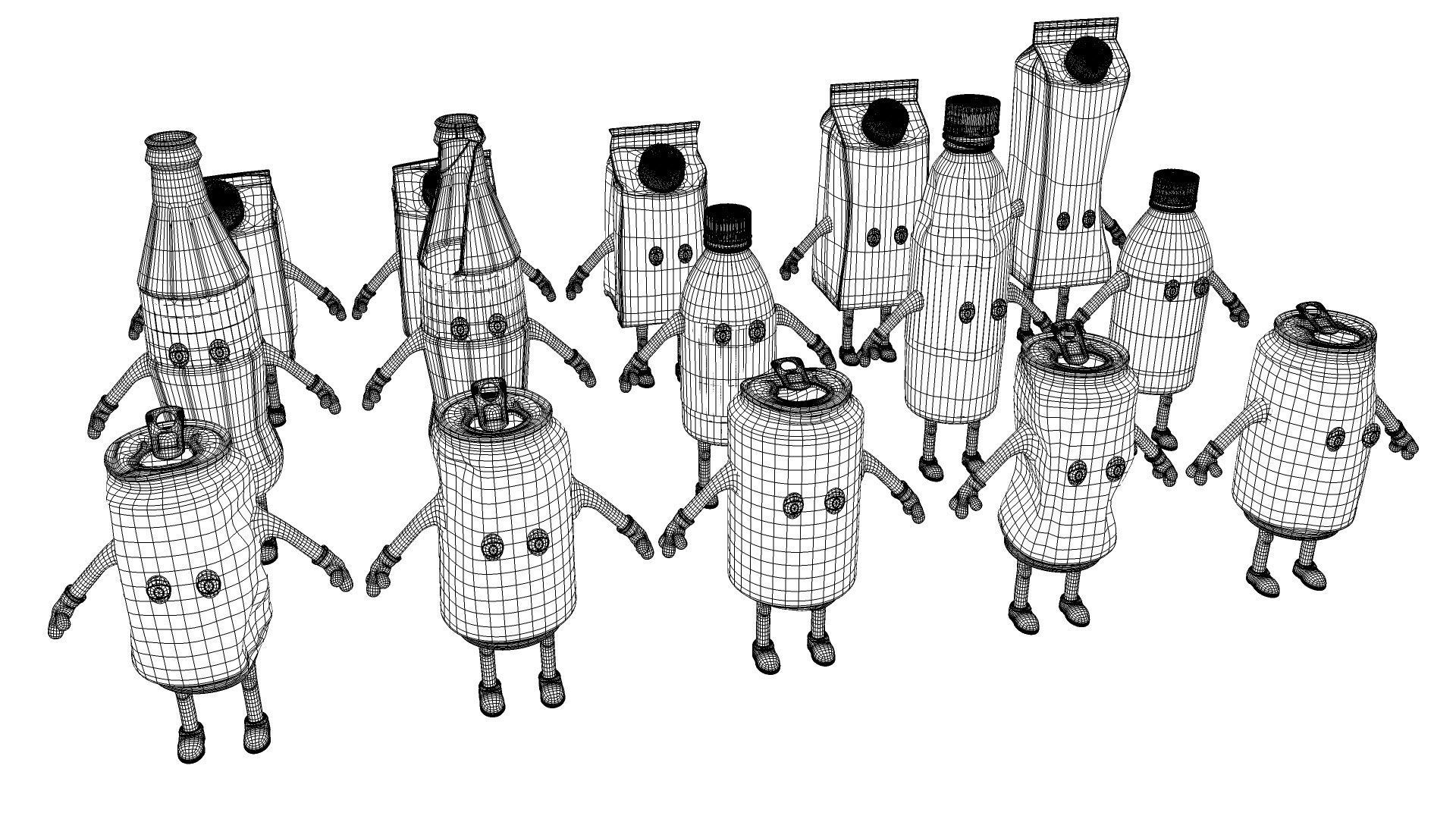 Cartoon Characters Dirt 3D model_32