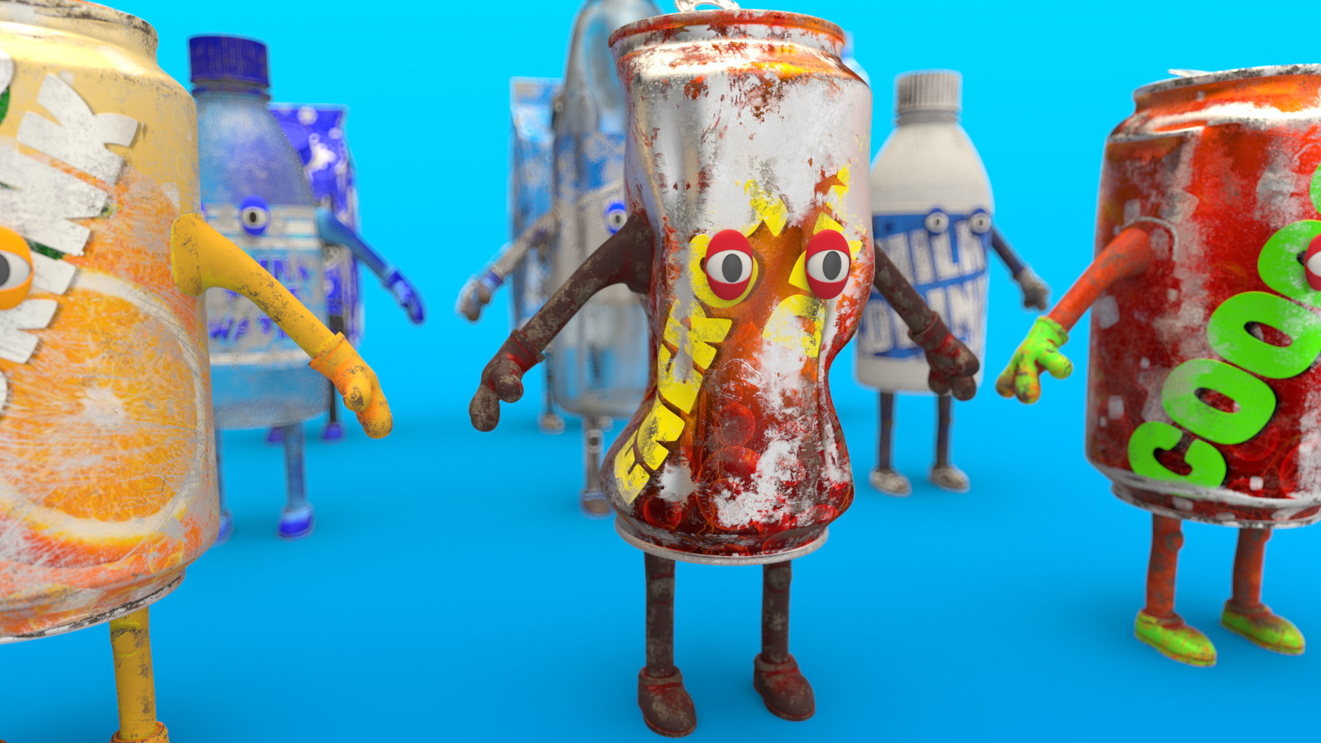 Cartoon Characters Dirt 3D model_7