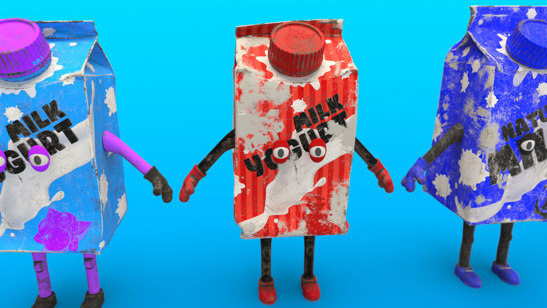 Cartoon Characters Dirt 3D model_16