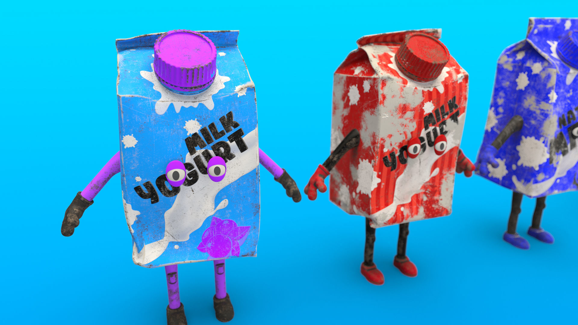 Cartoon Characters Dirt 3D model_14