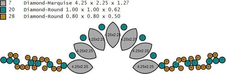 Solitaire ring with 3 band set in 17 US sizes 3D print model_9