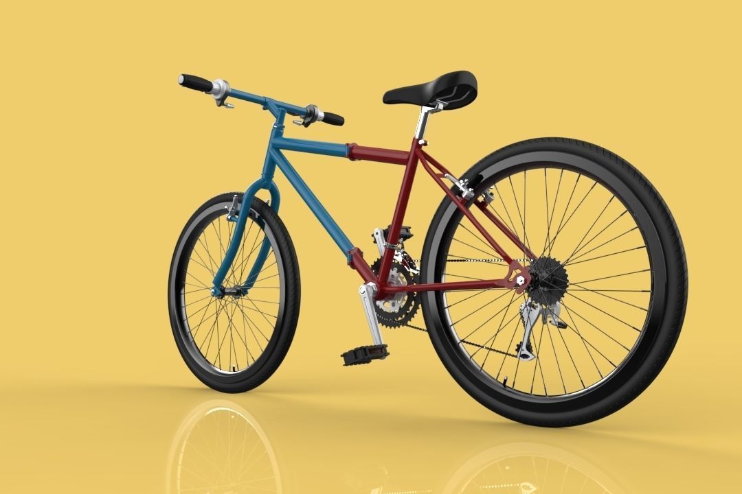 MOUNTAIN FOLDING FLIP BIKE FOLDABLE MTB BICYCLE 3D model_7