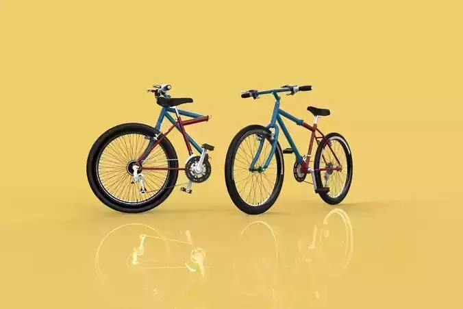 MOUNTAIN FOLDING FLIP BIKE FOLDABLE MTB BICYCLE 3D model