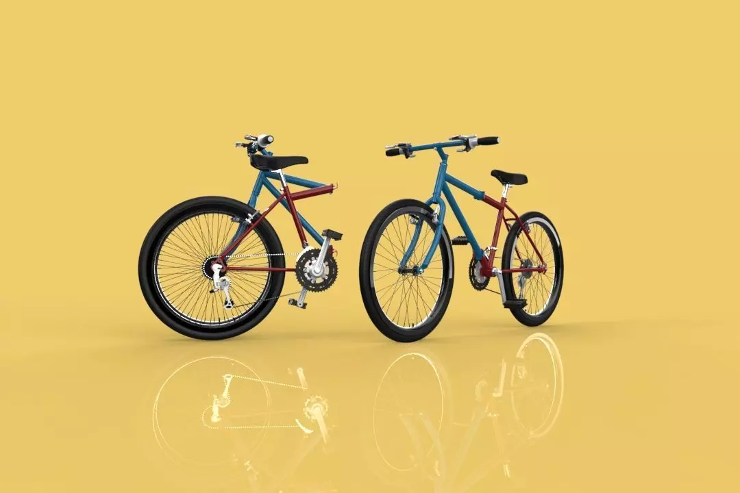 MOUNTAIN FOLDING FLIP BIKE FOLDABLE MTB BICYCLE 3D model_0