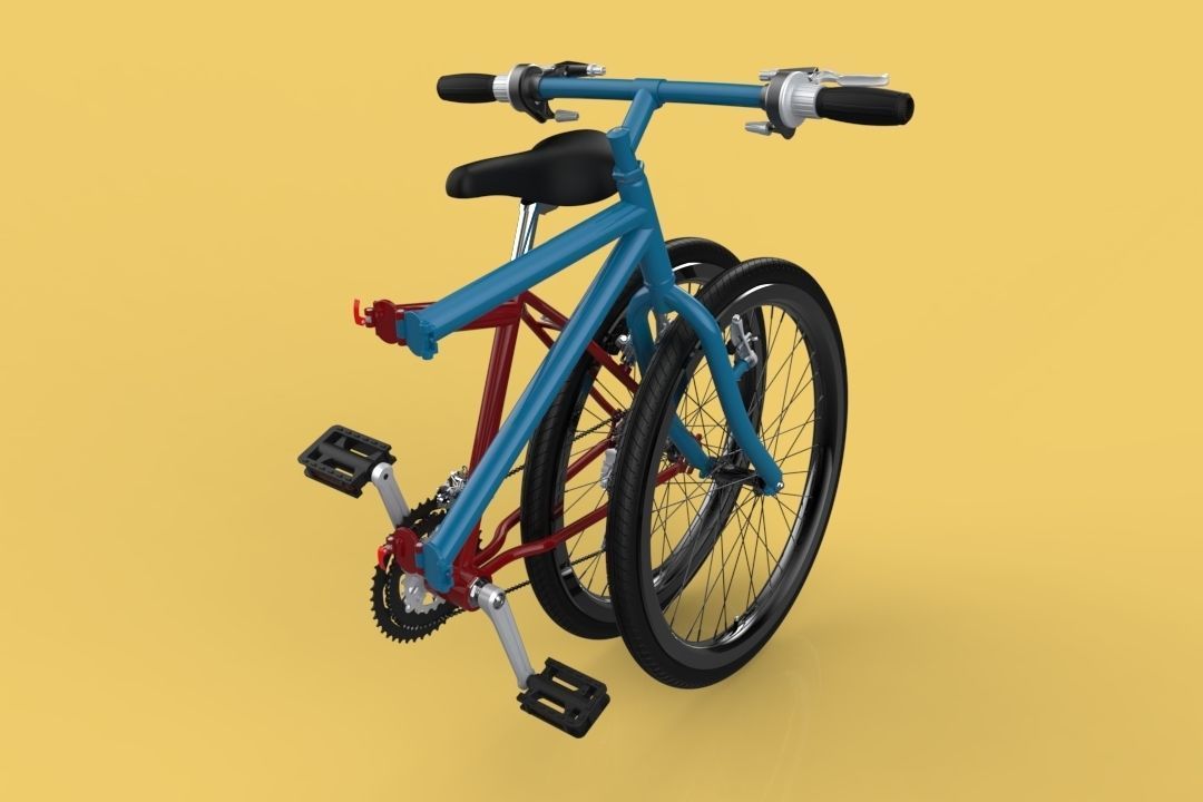 MOUNTAIN FOLDING FLIP BIKE FOLDABLE MTB BICYCLE 3D model_4