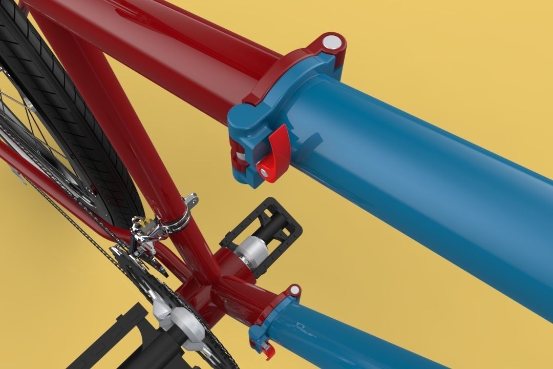 MOUNTAIN FOLDING FLIP BIKE FOLDABLE MTB BICYCLE 3D model_8