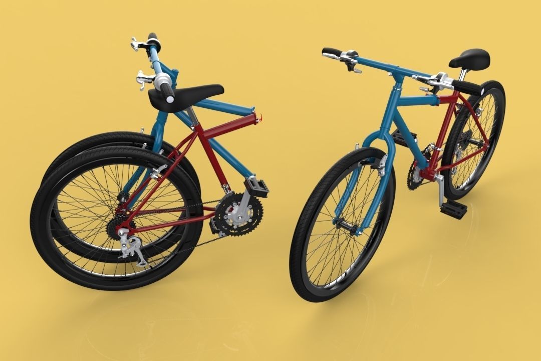 MOUNTAIN FOLDING FLIP BIKE FOLDABLE MTB BICYCLE 3D model_1