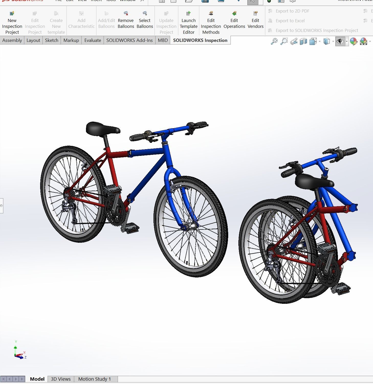 MOUNTAIN FOLDING FLIP BIKE FOLDABLE MTB BICYCLE 3D model_12