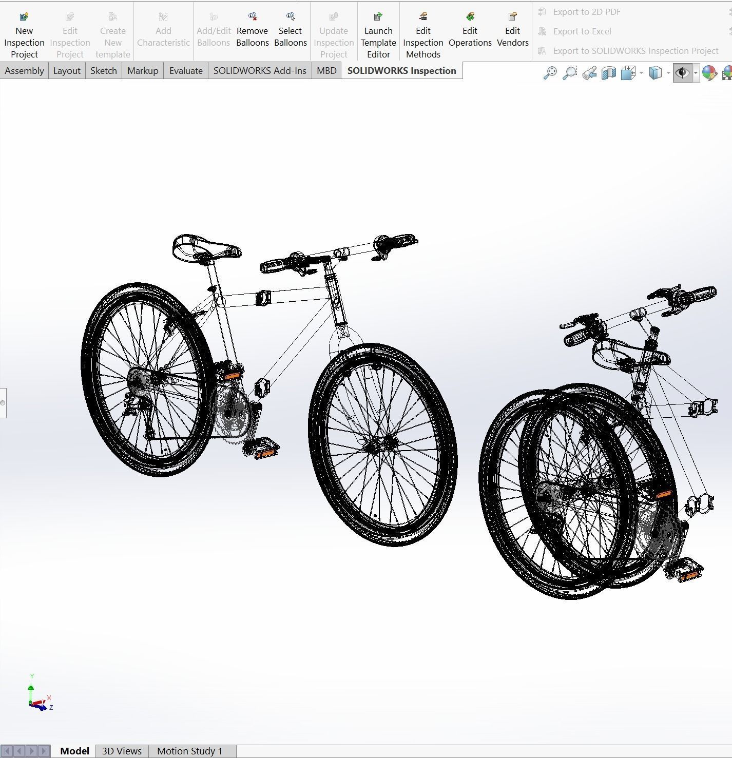 MOUNTAIN FOLDING FLIP BIKE FOLDABLE MTB BICYCLE 3D model_13