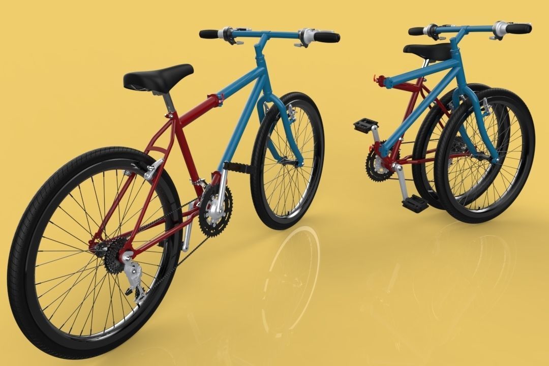 MOUNTAIN FOLDING FLIP BIKE FOLDABLE MTB BICYCLE 3D model_2