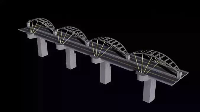 Bridge Model with two metal beams