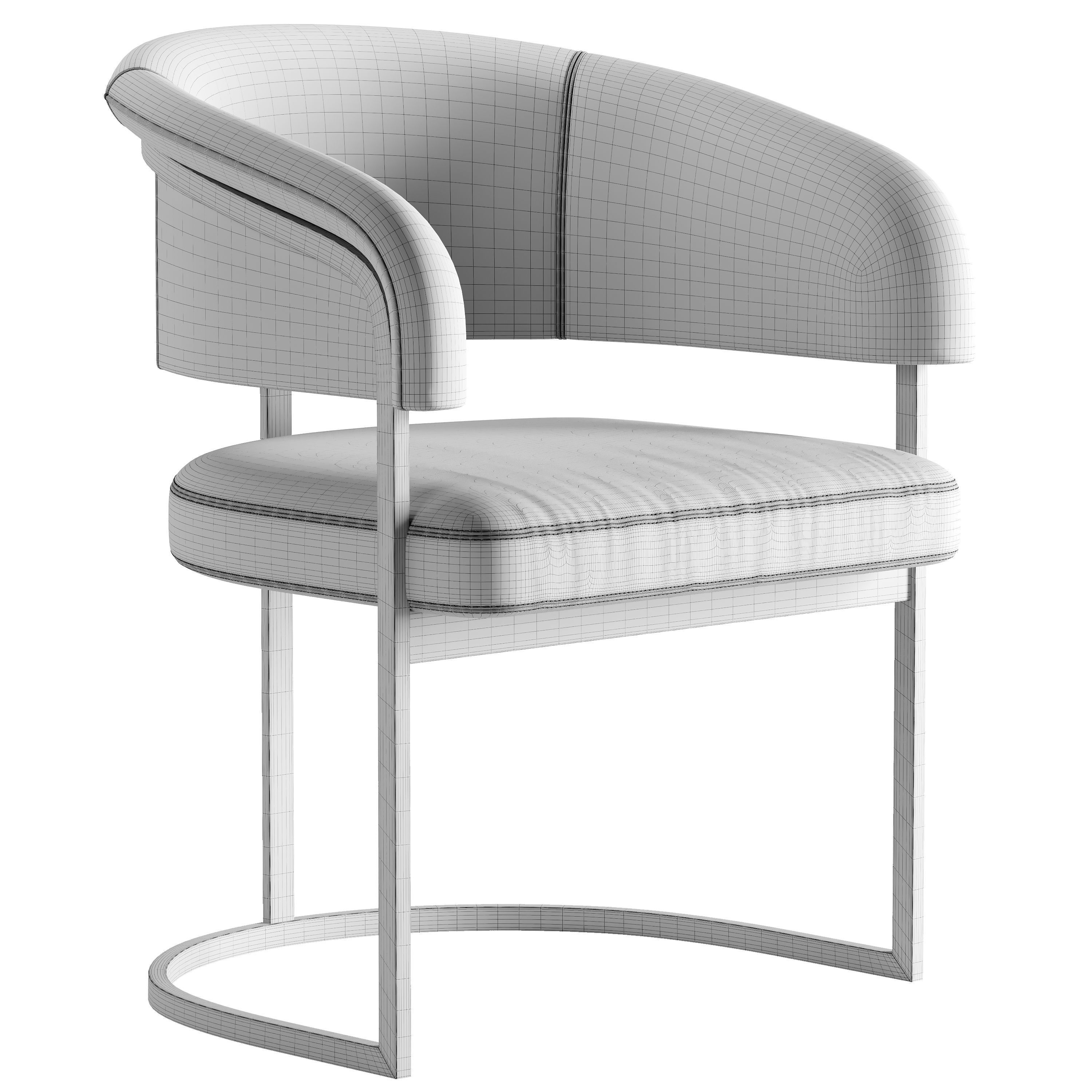 CLEM chair Low-poly 3D model_2